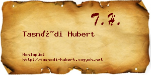 Tasnádi Hubert névjegykártya